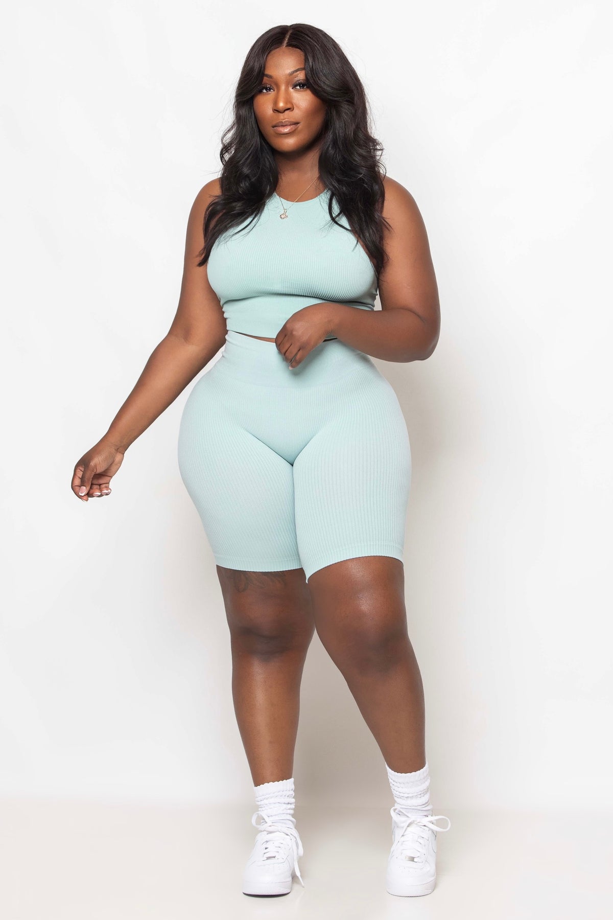 Ribbed Seamless Biker Set ( High-neck ) – Rated Z Boutique